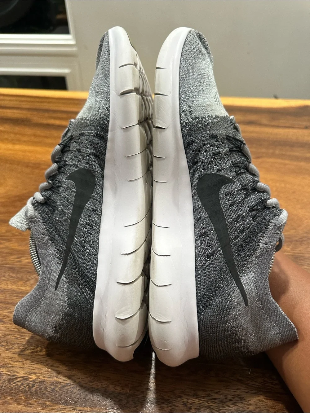 Nike Free RN Flyknit 2017 Wolf Grey Black Shoes 880843-002 Men’s Sz 11.5 Running